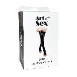 Панчохи Art of Sex - Lora з відкритими пальцями та п'ятою, розмір M, з ефектом голограми - мініатюра 3