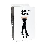 Сексуальні вінілові панчохи Art of Sex - Lora, розмір L, з ефектом голограми - мініатюра 3
