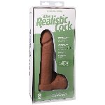 Фалоімітатор Doc Johnson The Realistic Cock ULTRASKYN - 8 Inch with Balls Caramel - мініатюра 8