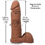 Фалоімітатор Doc Johnson The Realistic Cock ULTRASKYN - 8 Inch with Balls Caramel - мініатюра 5