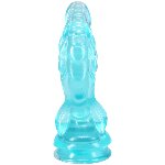 Фентезійний фалоімітатор Doc Johnson Crystal Jellies - Invader Dong 8.5 Inch - Teal - мініатюра 3