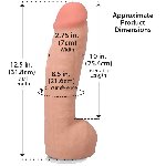 Фалоімітатор Doc Johnson The Realistic Cock ULTRASKYN - 12 Inch Hung with Balls Vanilla - мініатюра 5