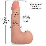 Фалоімітатор Doc Johnson The Realistic Cock ULTRASKYN - 7 Inch with Balls Vanilla - мініатюра 5