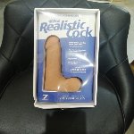 Фалоімітатор Doc Johnson The Realistic Cock ULTRASKYN 7 Inch with Balls Vanilla (м'яте паковання!!!) - мініатюра 2