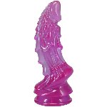 Фентезійний фалоімітатор Doc Johnson Crystal Jellies - Invader Dong 8.5 Inch - Purple - мініатюра 2