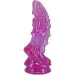 Фентезійний фалоімітатор Doc Johnson Crystal Jellies - Invader Dong 8.5 Inch - Purple - мініатюра 1