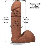 Фалоімітатор Doc Johnson The Realistic Cock ULTRASKYN - 6 Inch with Balls Caramel - мініатюра 5