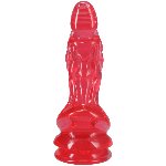 Фентезійний фалоімітатор Doc Johnson Crystal Jellies - Invader Dong 8.5 Inch - Pink - мініатюра 4