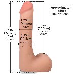 Фалоімітатор Doc Johnson The Realistic Cock ULTRASKYN - 9 Inch with Balls Vanilla - мініатюра 5