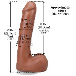 Фалоімітатор Doc Johnson The Realistic Cock ULTRASKYN - 9 Inch with Balls Caramel - мініатюра 5