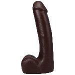 Фалоімітатор Doc Johnson The Realistic Cock ULTRASKYN - 9 Inch with Balls Chocolate - мініатюра 2