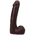 Фалоімітатор Doc Johnson The Realistic Cock ULTRASKYN - 9 Inch with Balls Chocolate - мініатюра 1