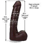 Фалоімітатор Doc Johnson The Realistic Cock ULTRASKYN - 9 Inch with Balls Chocolate - мініатюра 5