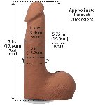 Фалоімітатор Doc Johnson The Realistic Cock ULTRASKYN - 7 Inch with Balls Caramel - мініатюра 5