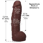 Фалоімітатор Doc Johnson The Realistic Cock ULTRASKYN - 12 Inch Hung with Balls Chocolate - мініатюра 5