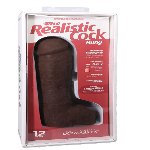 Фалоімітатор Doc Johnson The Realistic Cock ULTRASKYN - 12 Inch Hung with Balls Chocolate - мініатюра 8