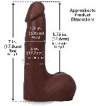 Фалоімітатор Doc Johnson The Realistic Cock ULTRASKYN - 7 Inch with Balls Chocolate - мініатюра 5
