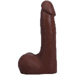 Фалоімітатор Doc Johnson The Realistic Cock ULTRASKYN - 7 Inch with Balls Chocolate - мініатюра 2