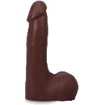 Фалоімітатор Doc Johnson The Realistic Cock ULTRASKYN - 7 Inch with Balls Chocolate - мініатюра 1