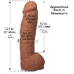 Фалоімітатор Doc Johnson The Realistic Cock ULTRASKYN - 12 Inch Hung with Balls Caramel - мініатюра 5