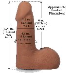 Фалоімітатор Doc Johnson The Realistic Cock ULTRASKYN - 5 Inch with Balls Caramel - мініатюра 5