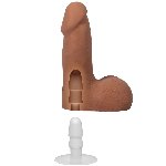 Фалоімітатор Doc Johnson The Realistic Cock ULTRASKYN - 5 Inch with Balls Caramel - мініатюра 6