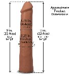 Фалоімітатор Doc Johnson The Realistic Cock ULTRASKYN - 9 Inch Caramel - мініатюра 5