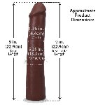 Фалоімітатор Doc Johnson The Realistic Cock ULTRASKYN - 9 Inch Chocolate - мініатюра 5