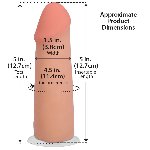 Фалоімітатор Doc Johnson The Realistic Cock ULTRASKYN - 5 Inch Vanilla - мініатюра 5