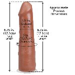 Фалоімітатор Doc Johnson The Realistic Cock ULTRASKYN - 7 Inch Caramel - мініатюра 5