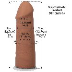 Фалоімітатор Doc Johnson The Realistic Cock ULTRASKYN - 5 Inch Caramel - мініатюра 5