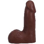 Фалоімітатор Doc Johnson The Realistic Cock ULTRASKYN - 5 Inch with Balls Chocolate - мініатюра 2