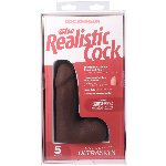 Фалоімітатор Doc Johnson The Realistic Cock ULTRASKYN - 5 Inch with Balls Chocolate - мініатюра 10