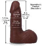 Фалоімітатор Doc Johnson The Realistic Cock ULTRASKYN - 5 Inch with Balls Chocolate - мініатюра 5