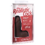 Фалоімітатор Doc Johnson The Realistic Cock ULTRASKYN - 5 Inch with Balls Chocolate - мініатюра 8