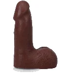 Фалоімітатор Doc Johnson The Realistic Cock ULTRASKYN - 5 Inch with Balls Chocolate - мініатюра 1