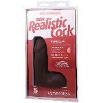 Фалоімітатор Doc Johnson The Realistic Cock ULTRASKYN - 5 Inch with Balls Chocolate - мініатюра 9