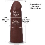 Фалоімітатор Doc Johnson The Realistic Cock ULTRASKYN - 5 Inch Chocolate - мініатюра 5