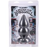 Анальна пробка для фістінгу Doc Johnson American Bombshell Double Payload Gun Metal - мініатюра 3