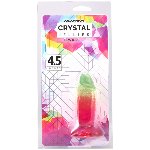Фалоімітатор Doc Johnson Crystal Jellies - 4.5 Inch Classic Dong - Rainbow - мініатюра 5