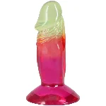 Фалоімітатор Doc Johnson Crystal Jellies - 4.5 Inch Classic Dong - Rainbow - мініатюра 1