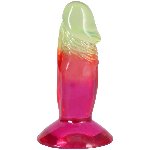 Фалоімітатор Doc Johnson Crystal Jellies - 4.5 Inch Classic Dong - Rainbow - мініатюра 2