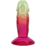 Фалоімітатор Doc Johnson Crystal Jellies - 4.5 Inch Classic Dong - Rainbow - мініатюра 3