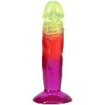 Фалоімітатор Doc Johnson Crystal Jellies - 6.5 Inch Classic Dong - Rainbow - мініатюра 3