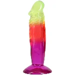 Фалоімітатор Doc Johnson Crystal Jellies - 6.5 Inch Classic Dong - Rainbow - мініатюра 1