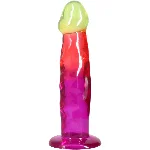 Фалоімітатор Doc Johnson Crystal Jellies - 7.5 Inch Classic Dong - Rainbow - мініатюра 1