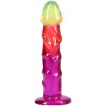 Фалоімітатор Doc Johnson Crystal Jellies - 7.5 Inch Classic Dong - Rainbow - мініатюра 4