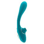 Вібратор S Pleasures Dual Suction - Turquoise - мініатюра 2