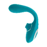 Вібратор S Pleasures Dual Suction - Turquoise - мініатюра 1