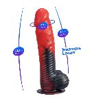 Фалоімітатор SilexD Fantasy Liquid Silicone Devil 8in Red - мініатюра 3